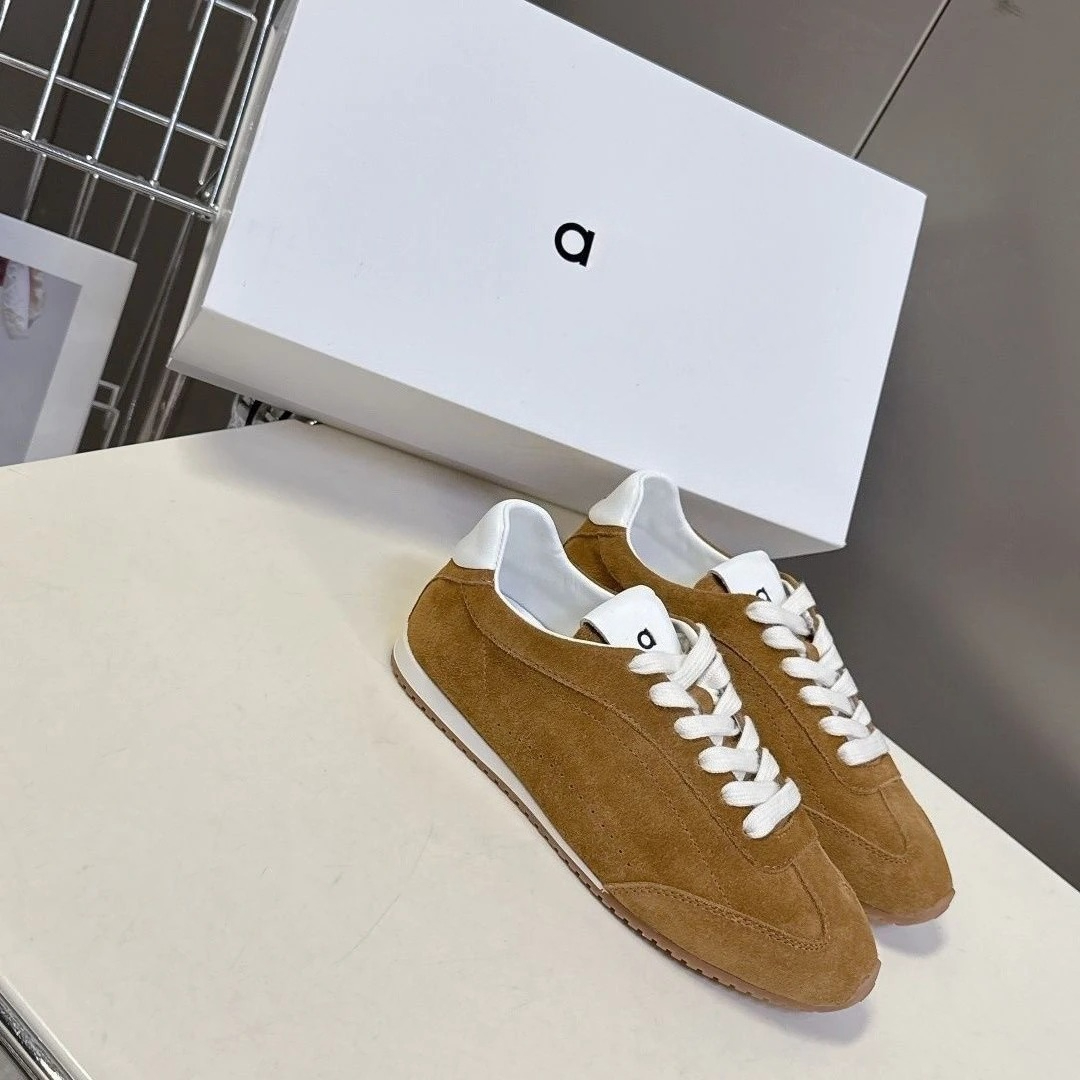 Leather Work Flats - European-style Women's White Sneakers. 2026 Summer