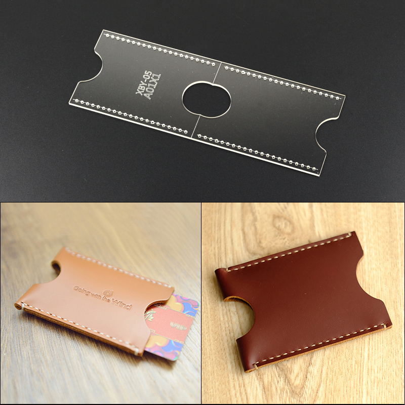 Leatherwork Patterns - YOMDID Acrylic Card Holder Template Leather