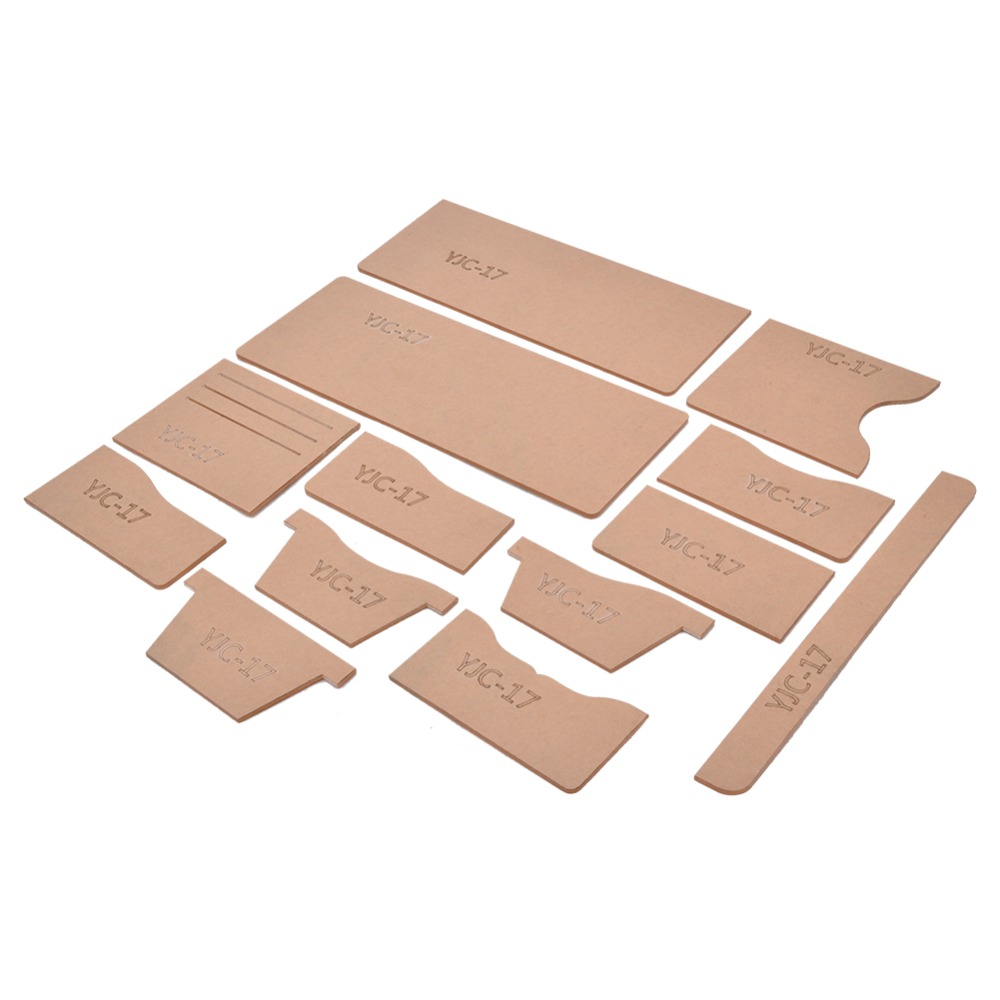 Leatherwork Free Patterns - 13Pcs YJC-17 Wallet Template Acrylic Transparent