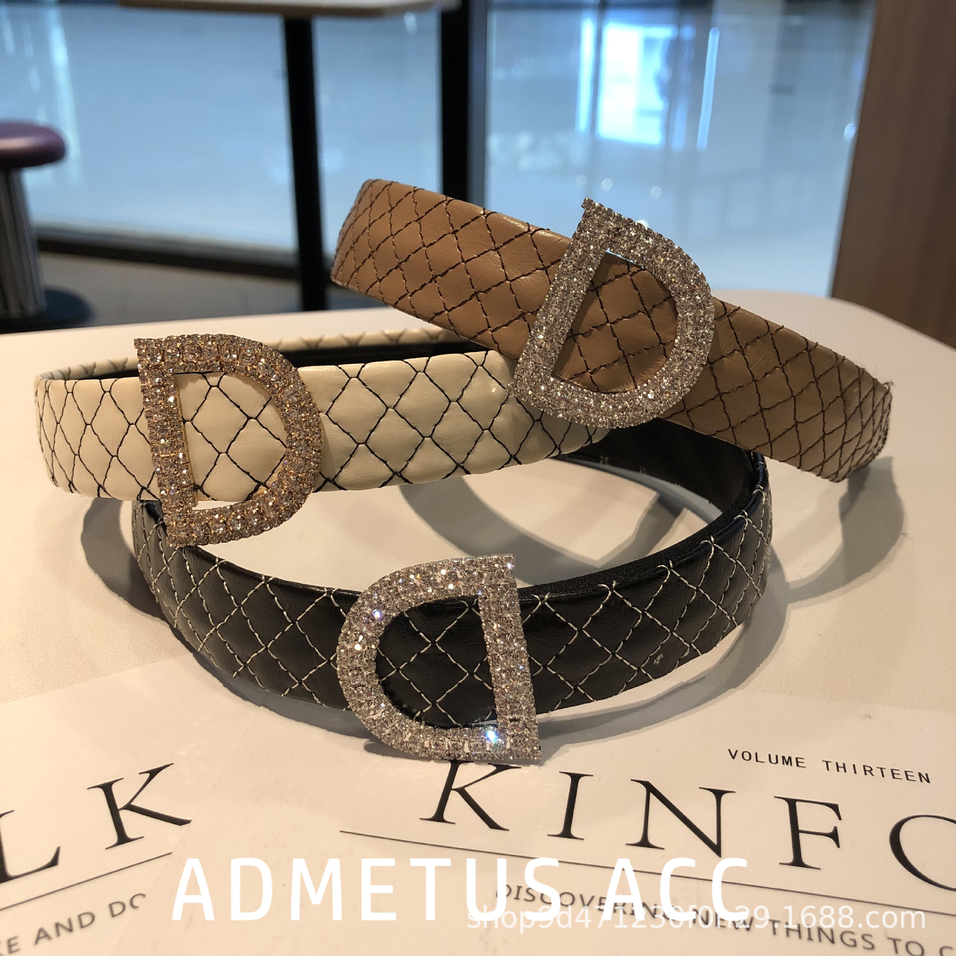 Leatherwork Rings - New Letter Designer Artificial Leather Headbands