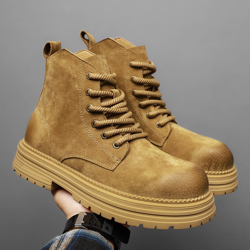 Leatherwork Boots - High Quality Men Ankle Boots Fashion