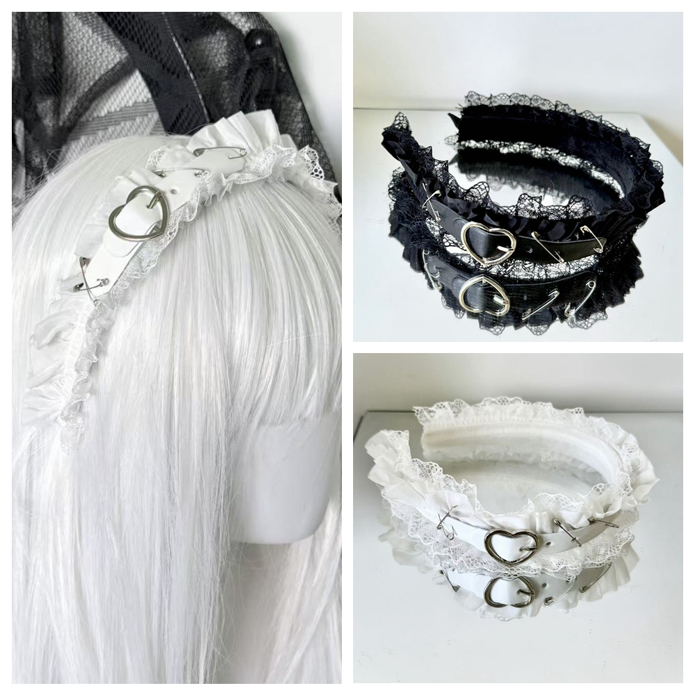 Leatherwork Rings - Punk Lace Love Buckle Leather Pin