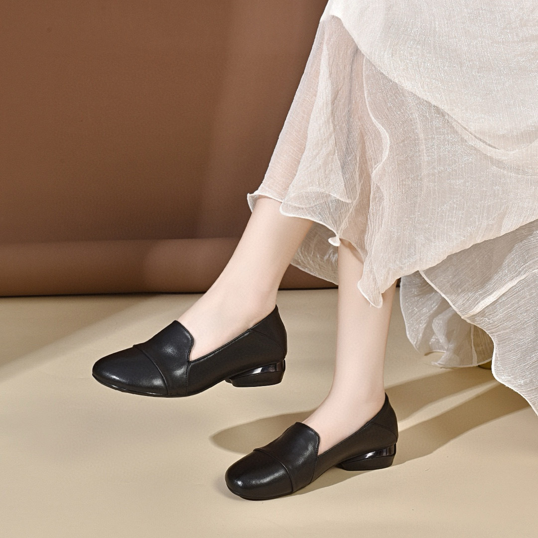 Leather Works - Women's shoes 2026 autumn low heel