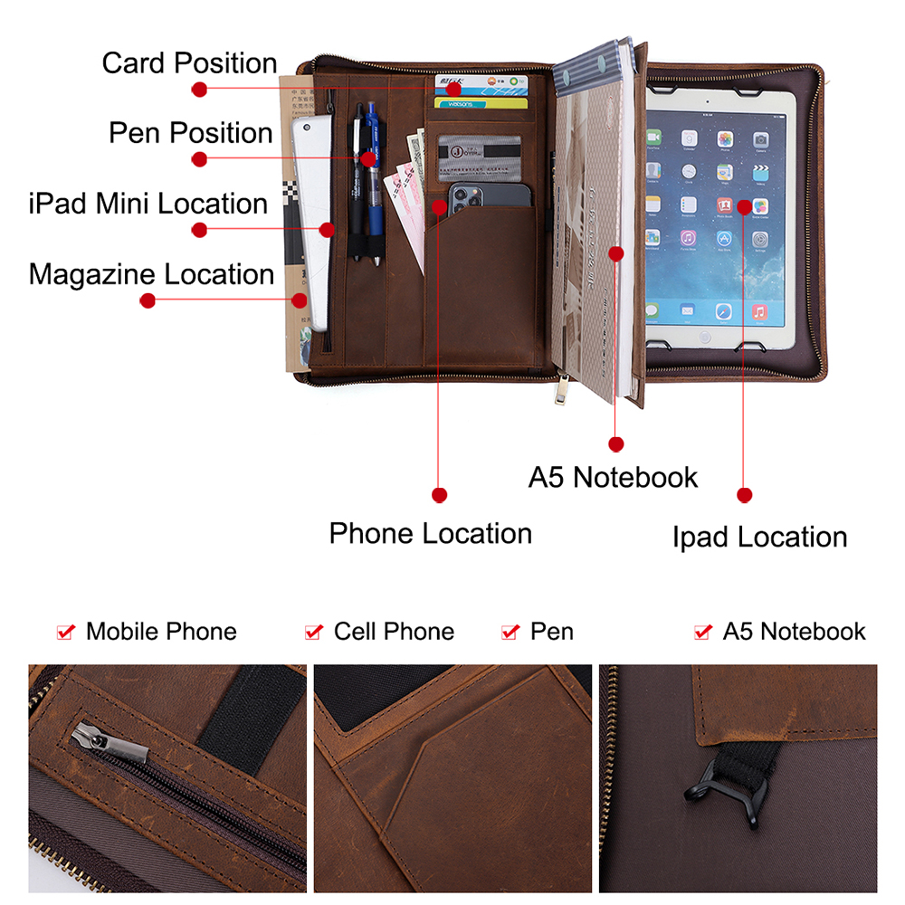 Work Folio for Men and Women G - Leather Work Folio 评论和价格