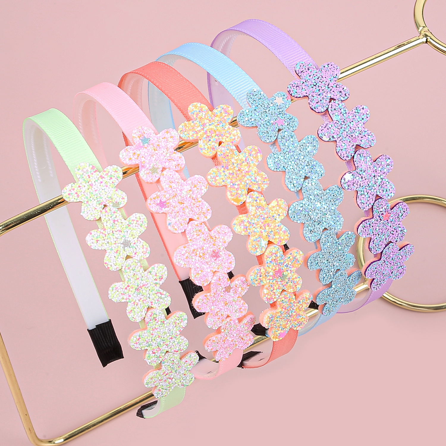 5PCS Glitter Star Headbands Gi - Leatherwork Pony 评论和价格
