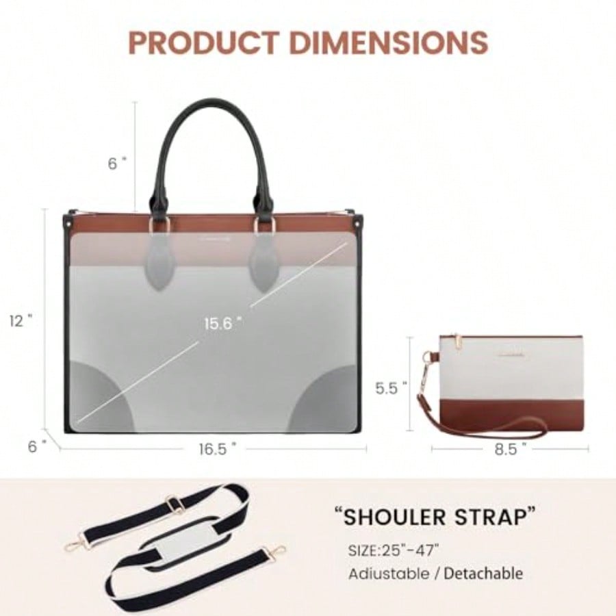 Laptop Bag For Women 15.6 Lnch - Leatherwork Bag 评论和价格