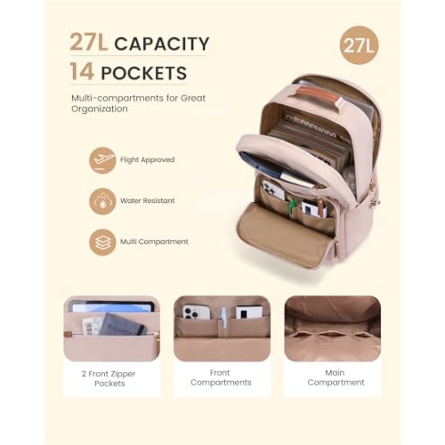 Laptop Backpack for Women with - Leather Works 评论和价格