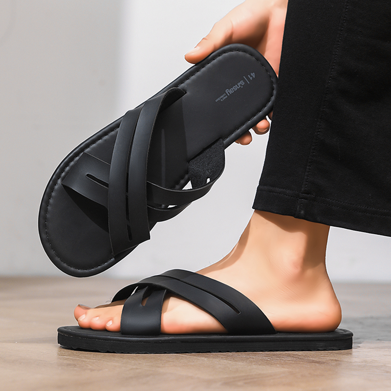 Men's Flat Bottom Sandals Casu - Leather Work Flats 评论和价格