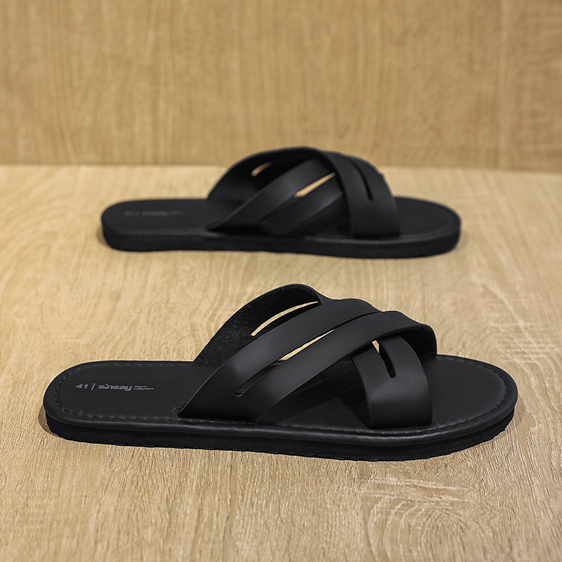 Men's Flat Bottom Sandals Casu - Leather Work Flats 评论和价格