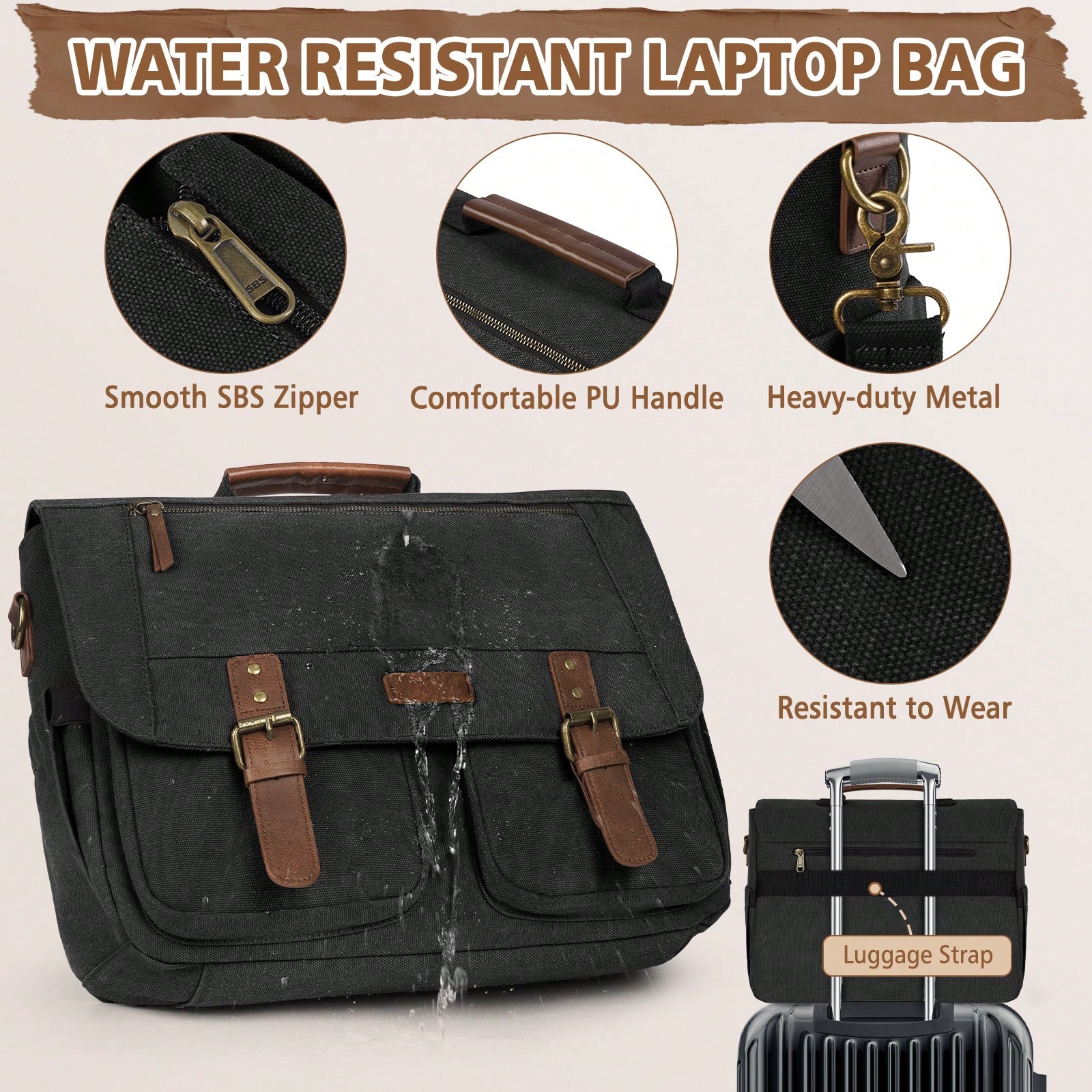 Vintage Men's Messenger Bag, 1 - Leatherwork Bag 评论和价格