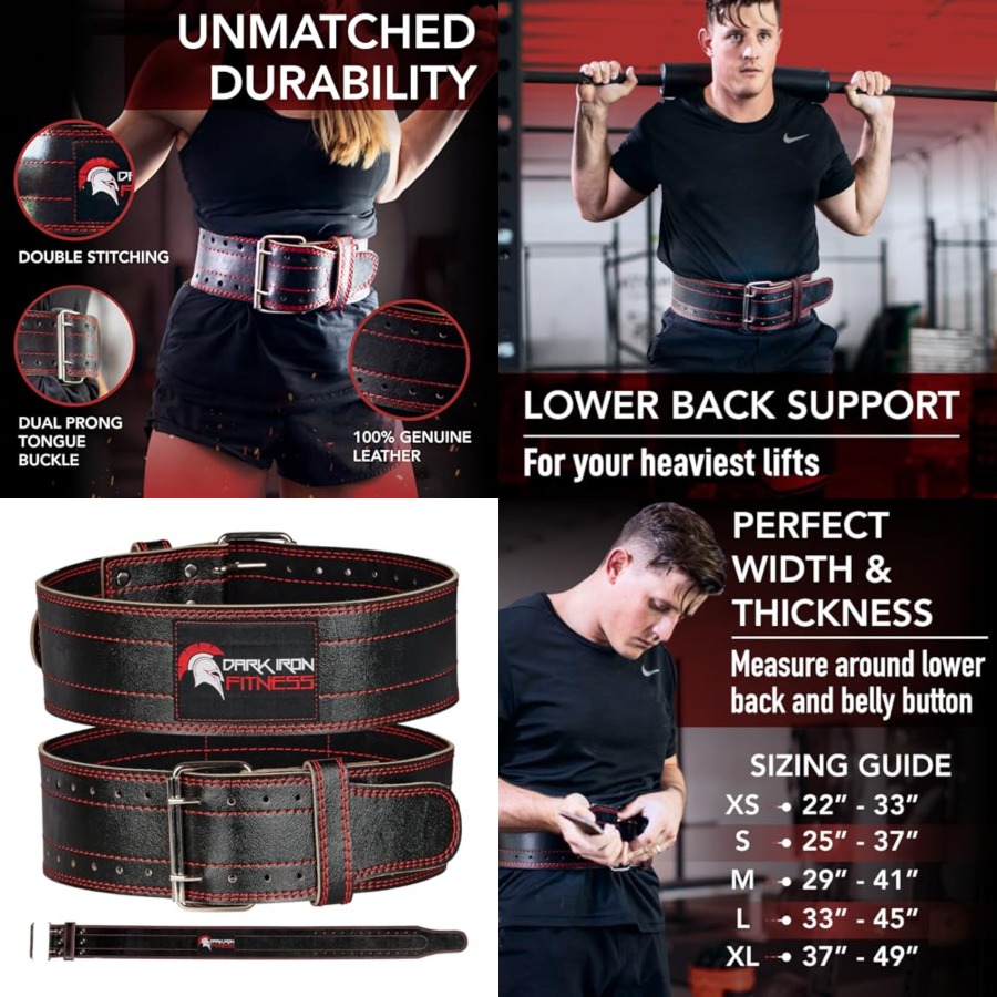Genuine Leather Weightlifting  - Leather Workout Belt 评论和价格