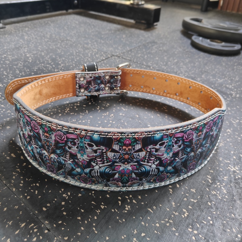 Skull-Themed Couples' Weightli - Leather Workout Belt 评论和价格