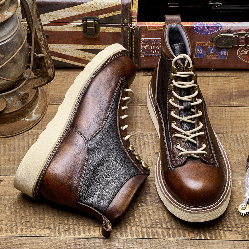 Men's Short Toe Work Boots, Am - Leatherwork Boots 评论和价格