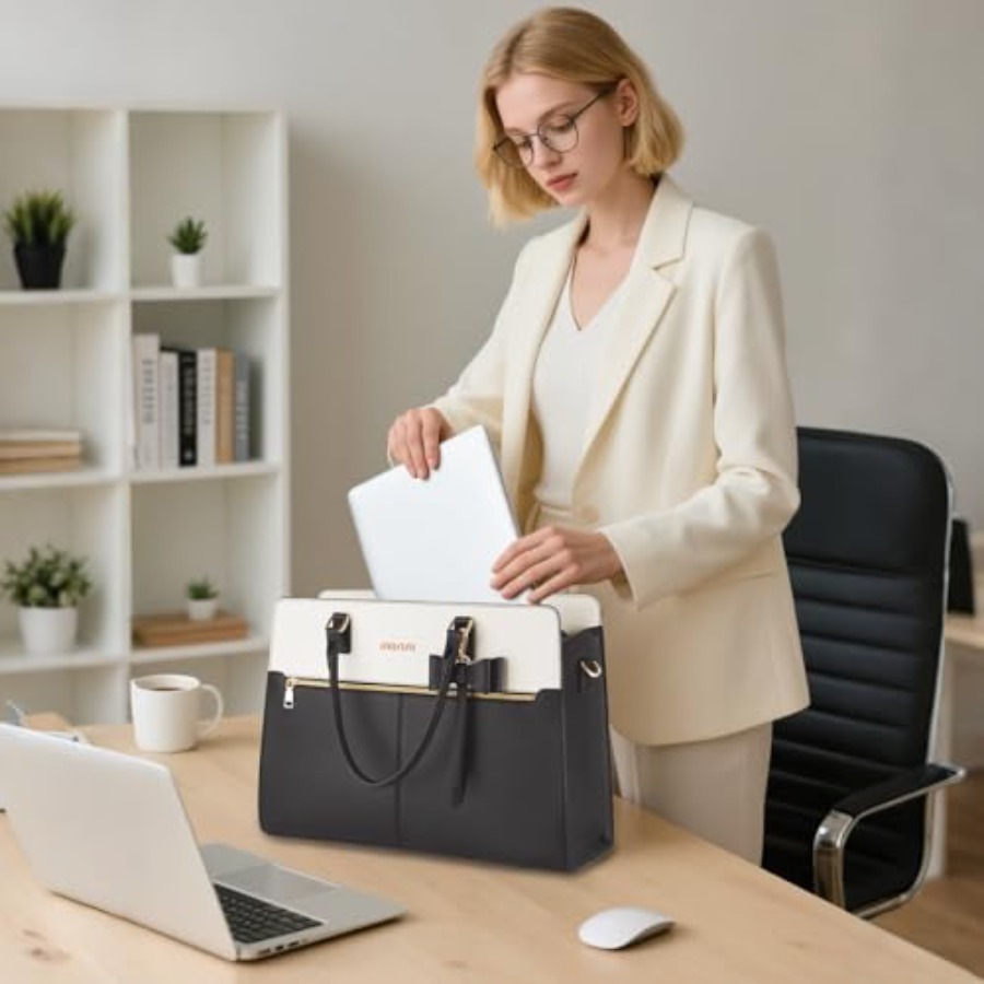 Laptop Tote Bag for Women, 15. - Leather Works 评论和价格