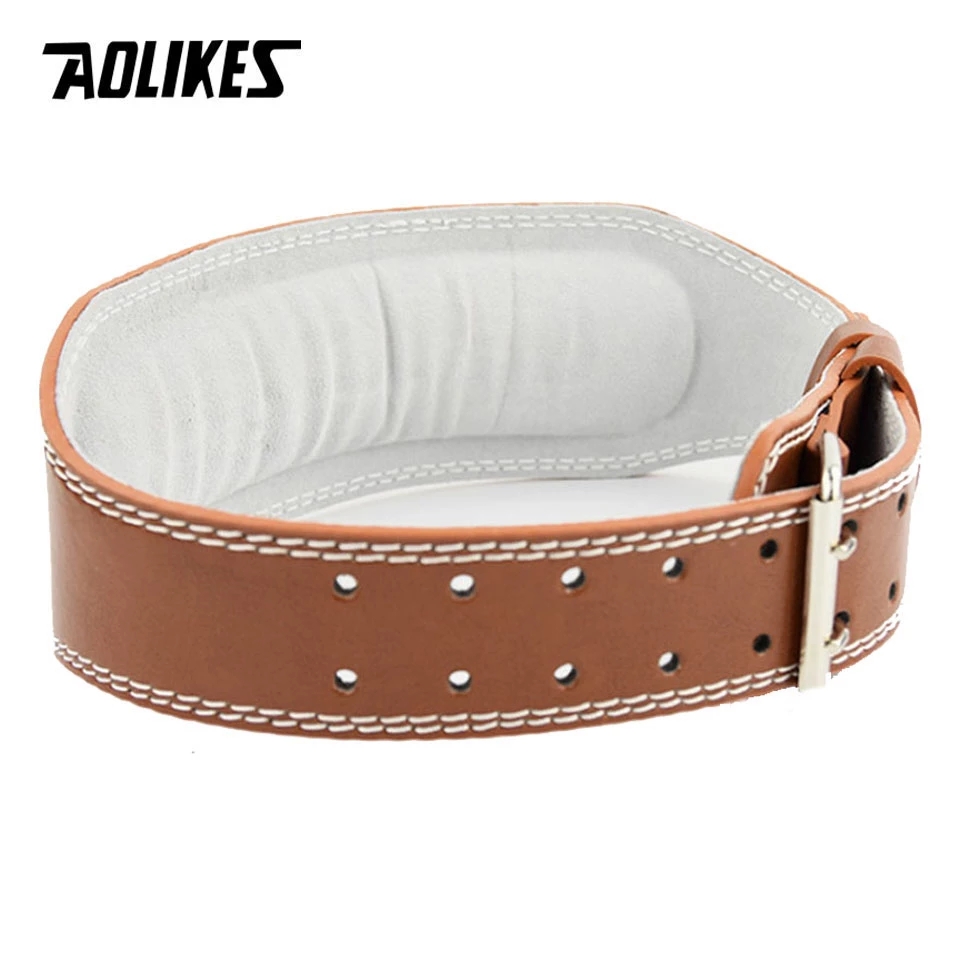 AOLIKES New Wide Weightlifting - Leather Workout Belt 评论和价格