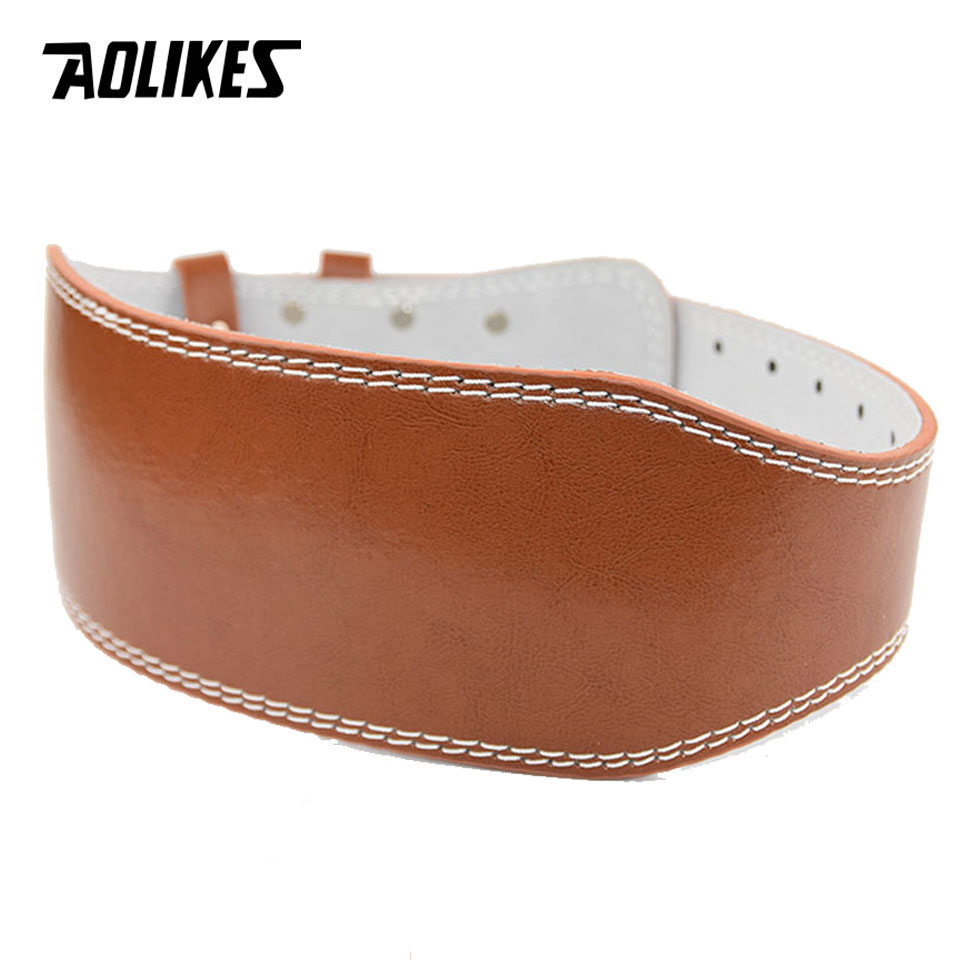 AOLIKES New Wide Weightlifting - Leather Workout Belt 评论和价格