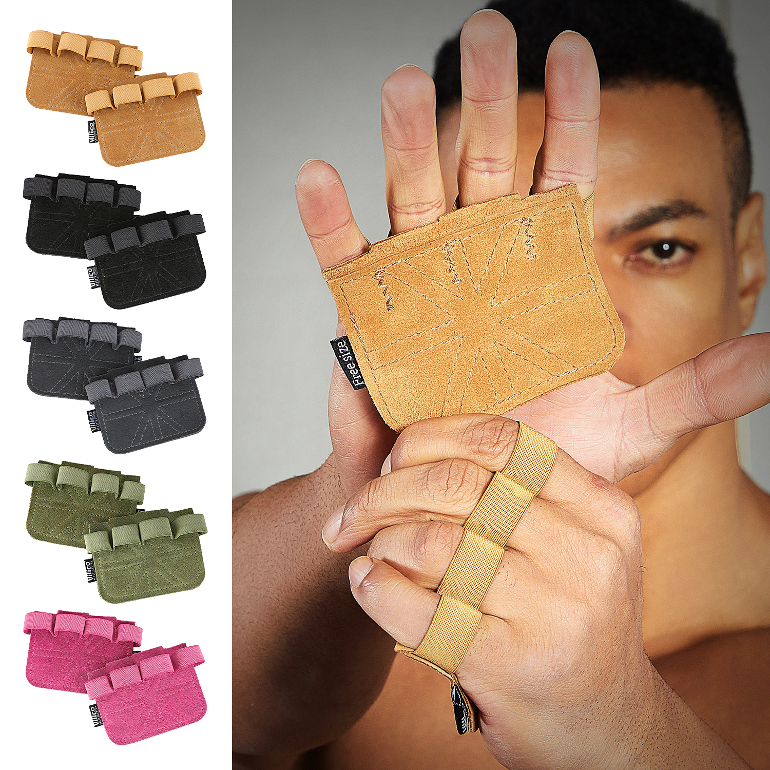 1 Pair Cowhide Gym Gloves Grip - Leather Workout Belt 评论和价格