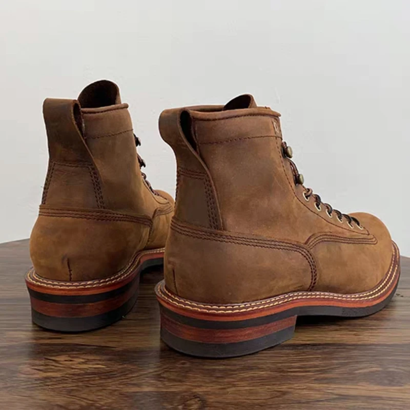Vintage British Men Ankle Boot - Leatherwork Boots 评论和价格