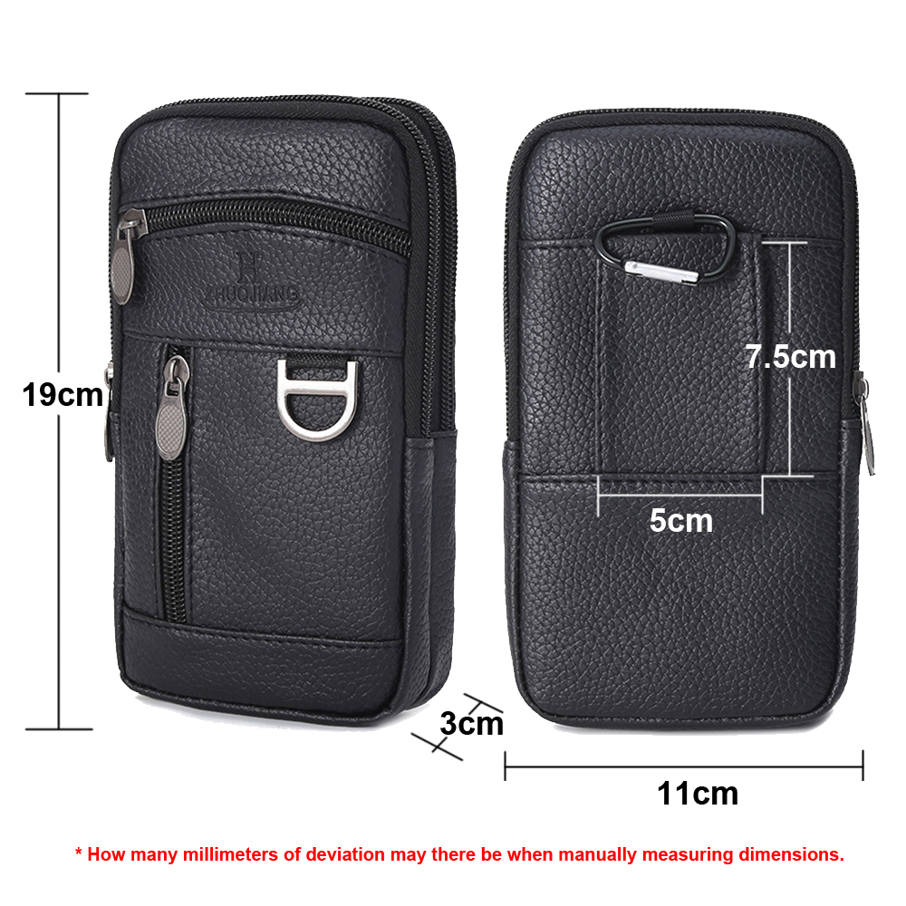 Men Waist Bag Mobile Phone Bag - Leatherwork Bag 评论和价格
