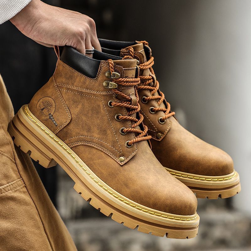 Fashion Men Boots Spring Comfo - Leatherwork Boots 评论和价格