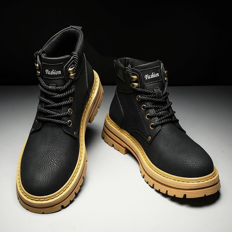 Fashion Men Boots Spring Comfo - Leatherwork Boots 评论和价格