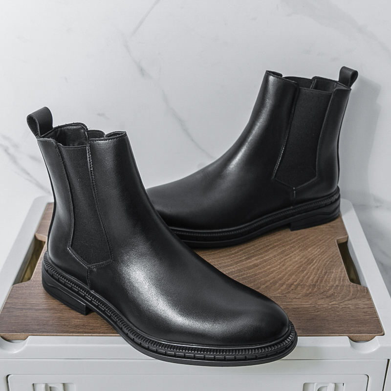 British Style Chelsea Men's Bo - Leather Work Flats 评论和价格