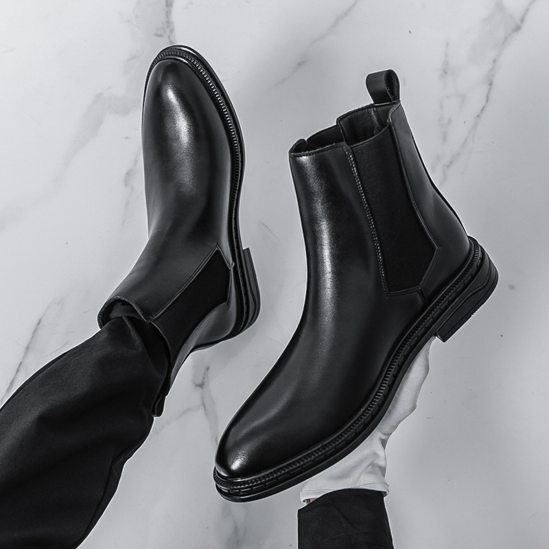 British Style Chelsea Men's Bo - Leather Work Flats 评论和价格