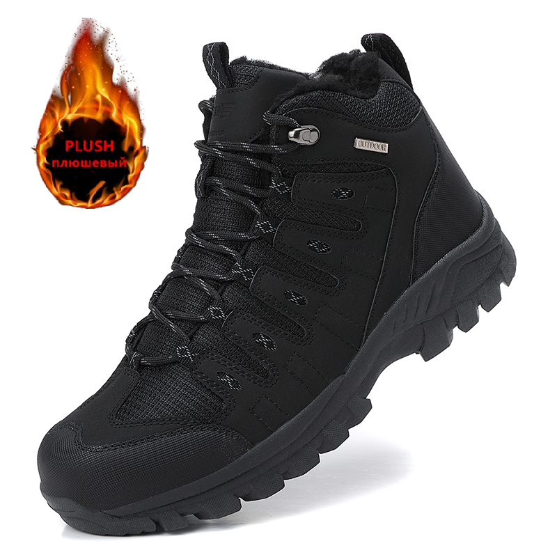 Winter Men's Boots Warm Plush  - Leatherwork Boots 评论和价格