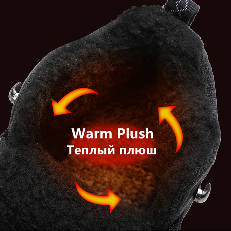 Winter Men's Boots Warm Plush  - Leatherwork Boots 评论和价格