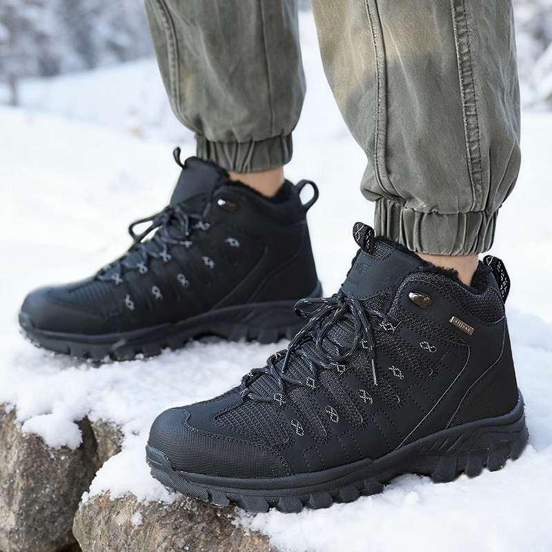 Winter Men's Boots Warm Plush  - Leatherwork Boots 评论和价格