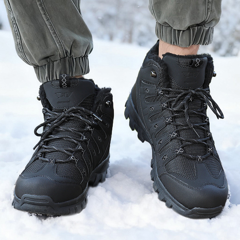 Winter Men's Boots Warm Plush  - Leatherwork Boots 评论和价格