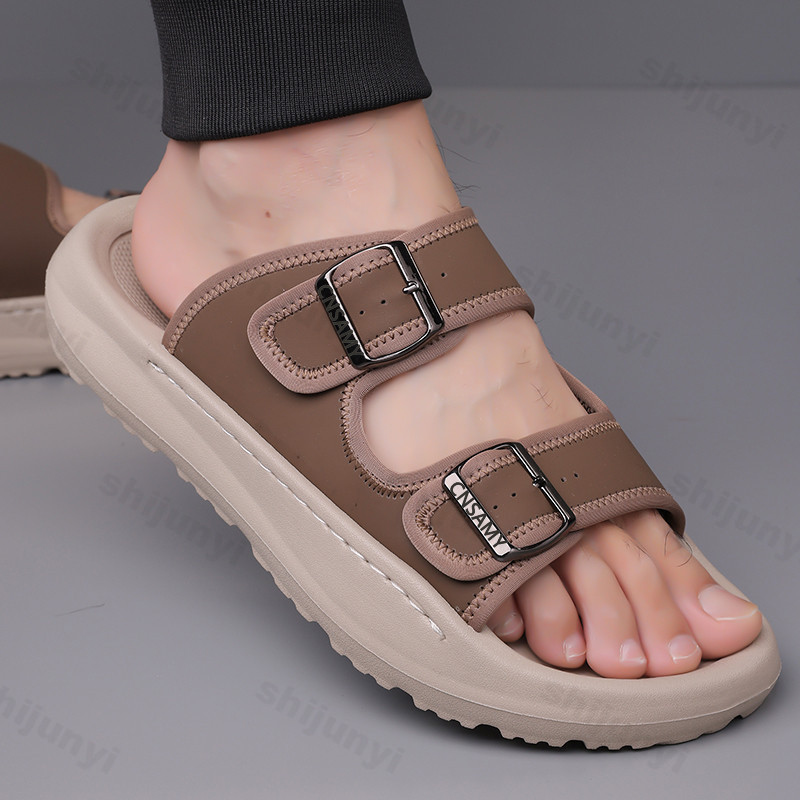 Men's Slippers 2025 Summer Bre - Leather Work Flats 评论和价格