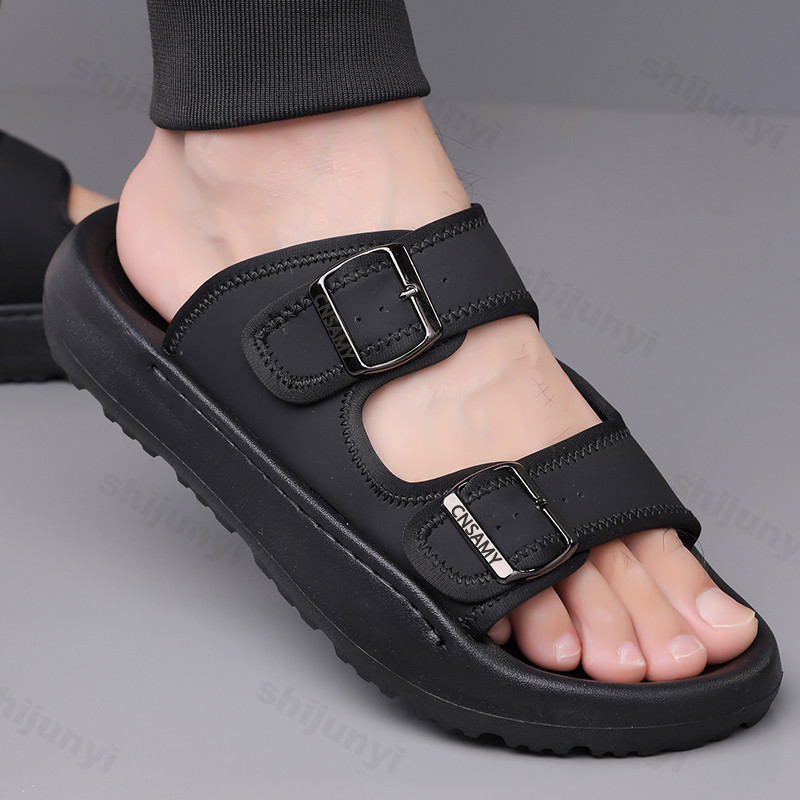 Men's Slippers 2025 Summer Bre - Leather Work Flats 评论和价格