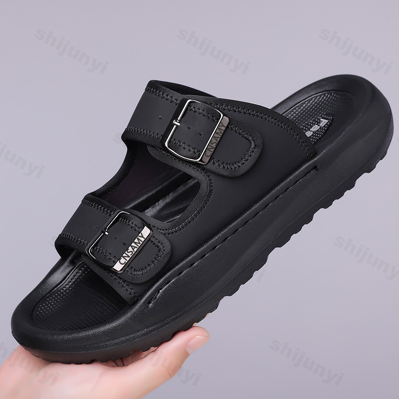 Men's Slippers 2025 Summer Bre - Leather Work Flats 评论和价格