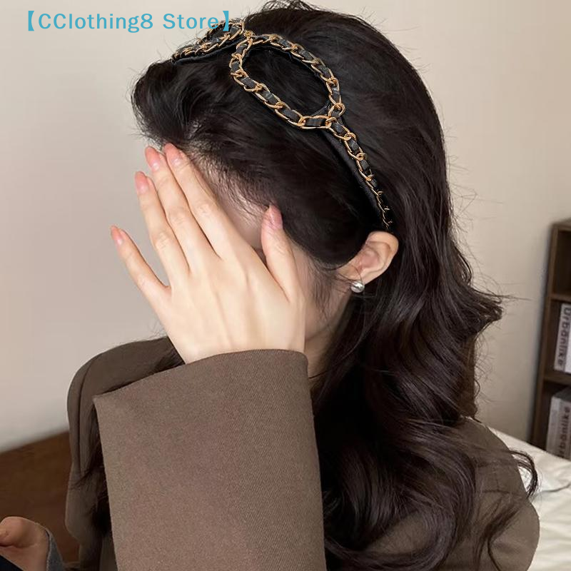 Vintage Chain Leather Headband - Leatherwork Rings 评论和价格