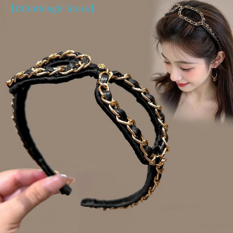Vintage Chain Leather Headband - Leatherwork Rings 评论和价格