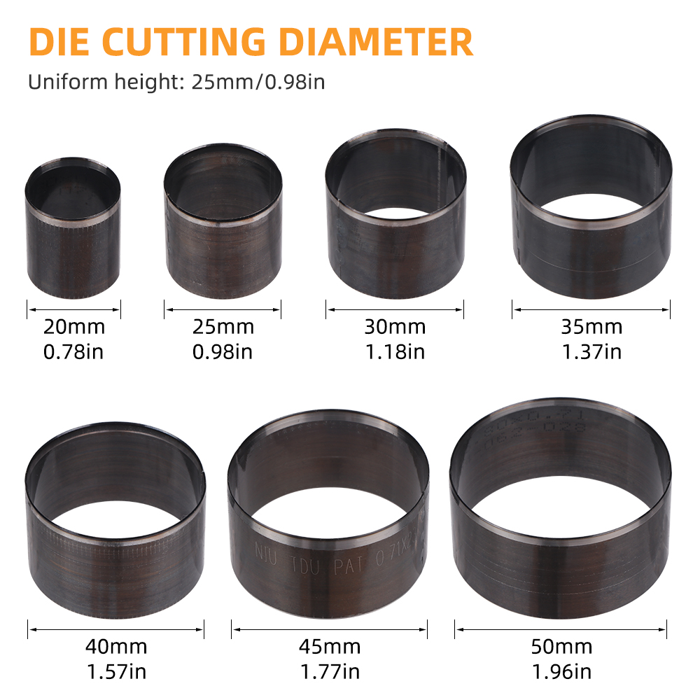 QJH 7Pcs Sharp Leather Cutting - Leatherwork Rings 评论和价格
