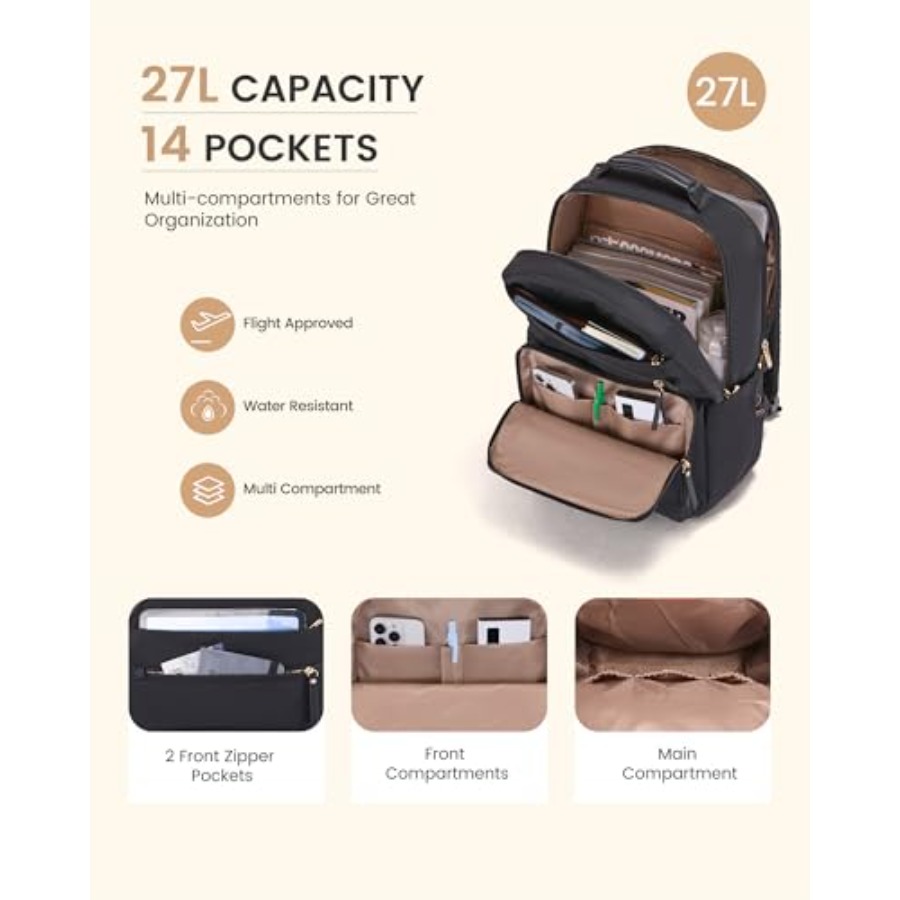 Laptop Backpack for Women with - Leather Works 评论和价格