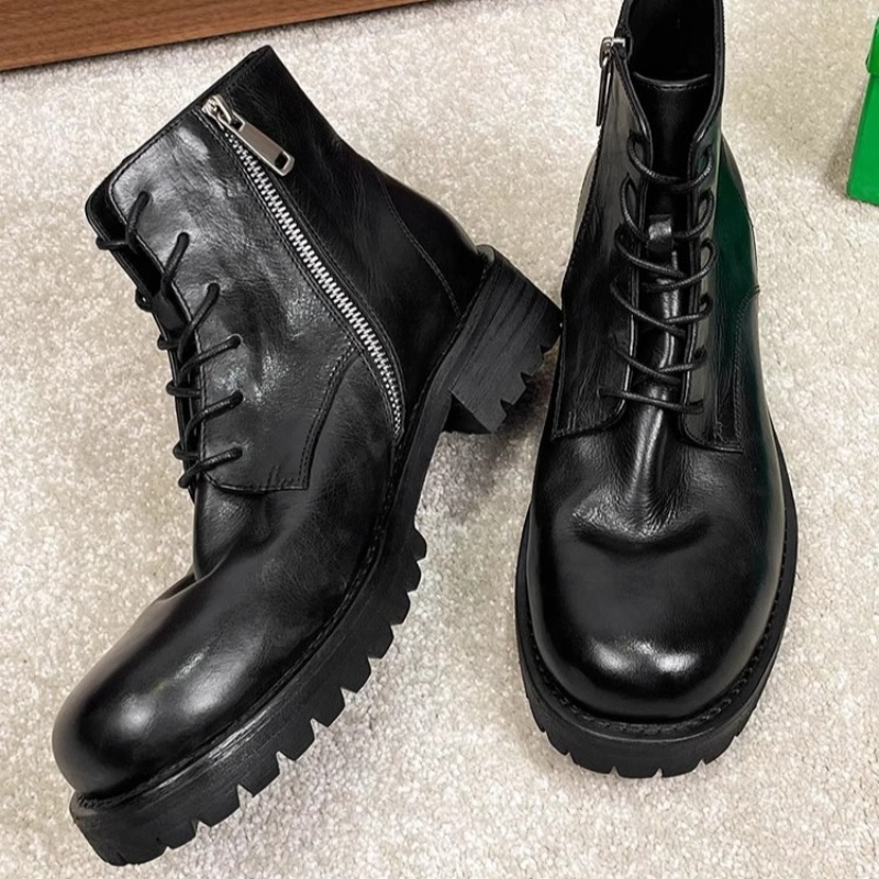 British Fashion Men's Ankle Bo - Leatherwork Boots 评论和价格