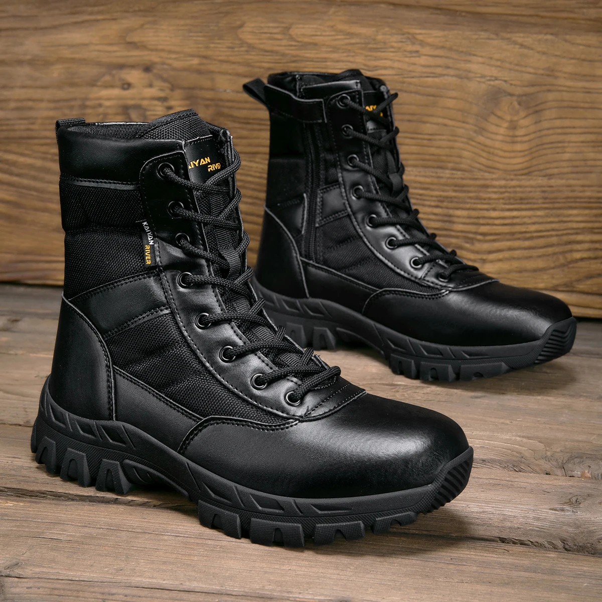 Men's Outdoor Hiking Shoes Hig - Leatherwork Boots 评论和价格