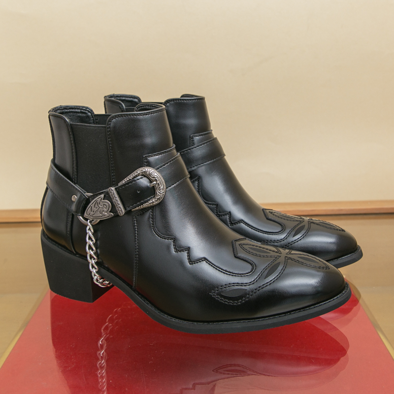 Men's Pointed Toe Ankle Boots  - Leatherwork Boots 评论和价格