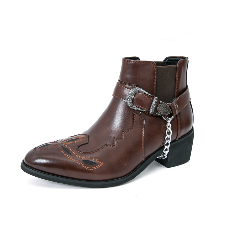 Men's Pointed Toe Ankle Boots  - Leatherwork Boots 评论和价格