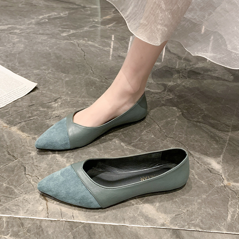 Flat black leather shoes for w - Leather Works 评论和价格