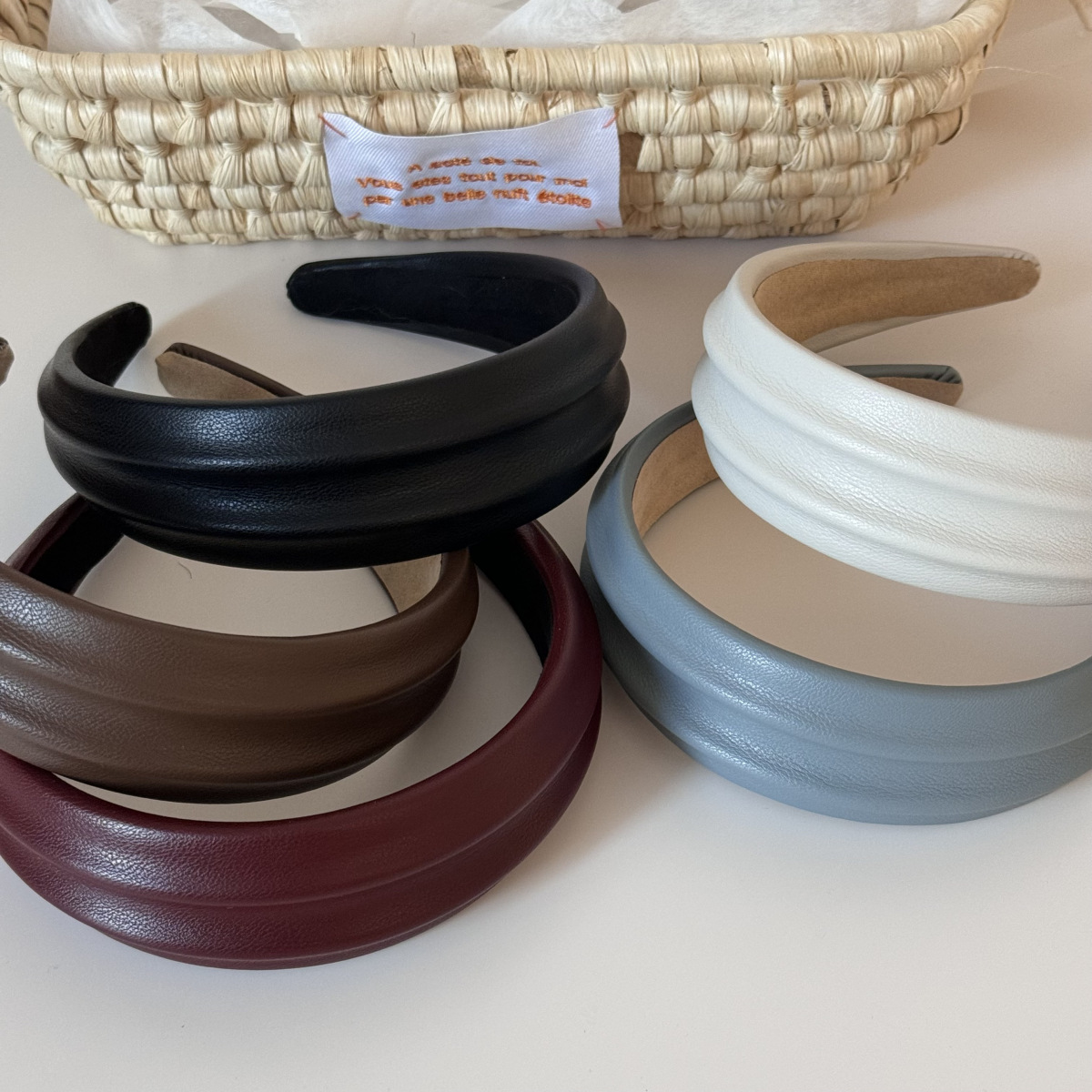 PU Leather Wide Headbands Hair - Leatherwork Rings 评论和价格