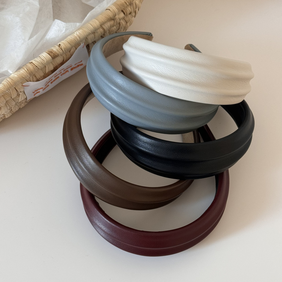 PU Leather Wide Headbands Hair - Leatherwork Rings 评论和价格