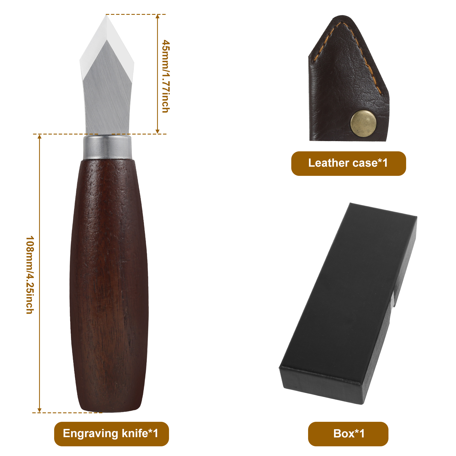 Marking Knife with Wooden Hand - Leatherwork Knife Sheath 评论和价格