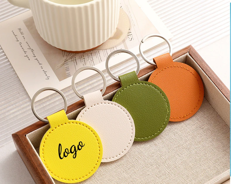 Laser Engrave Name Round PU Le - Leatherwork Rings 评论和价格