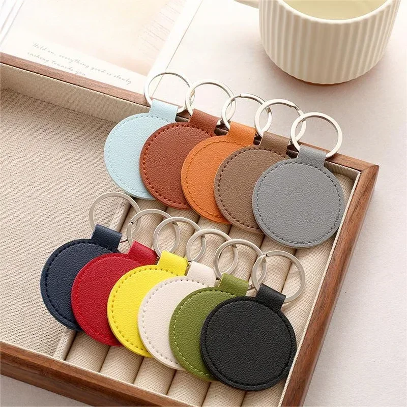 Laser Engrave Name Round PU Le - Leatherwork Rings 评论和价格