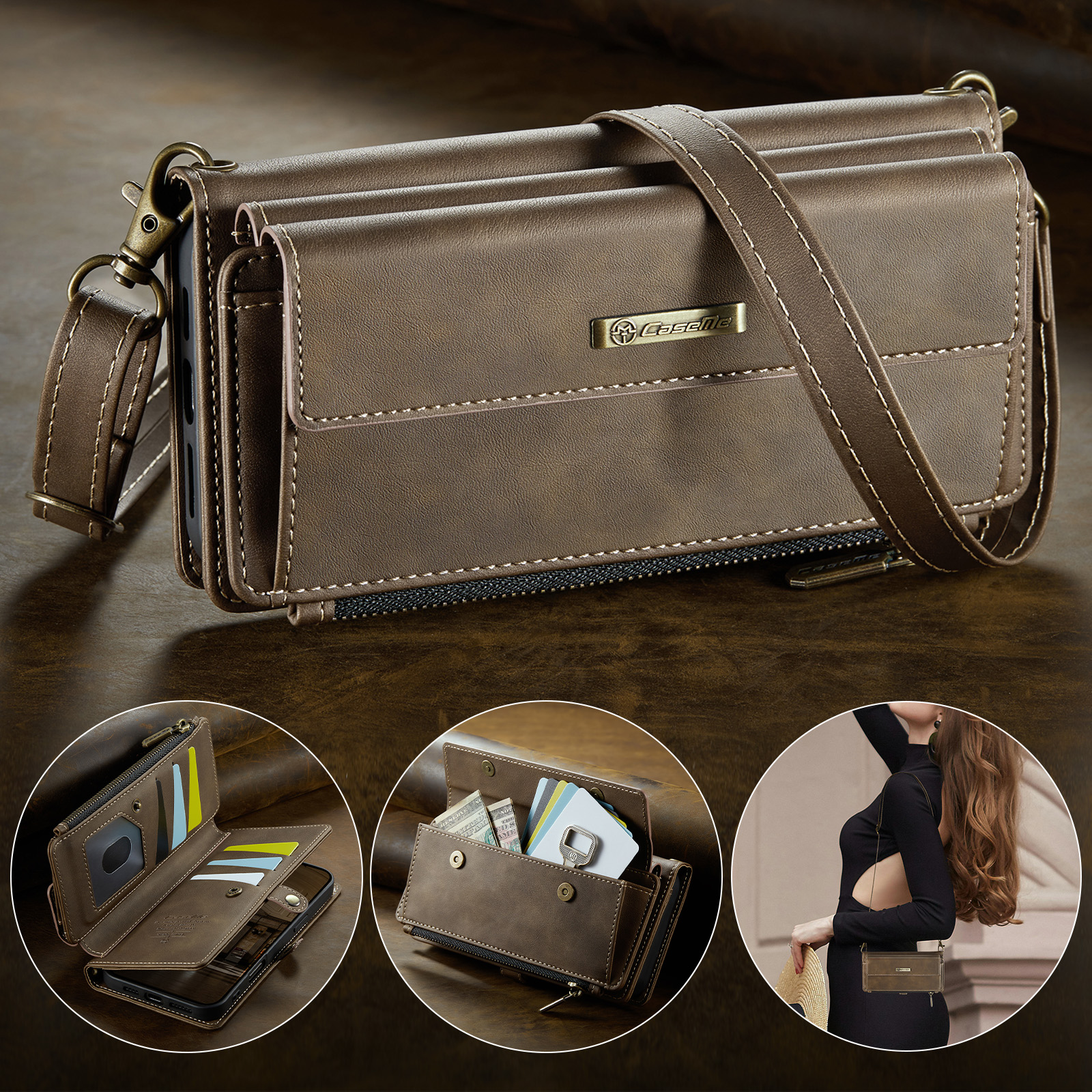 Business Magnetic Card Solt Wa - Leatherwork Bag 评论和价格