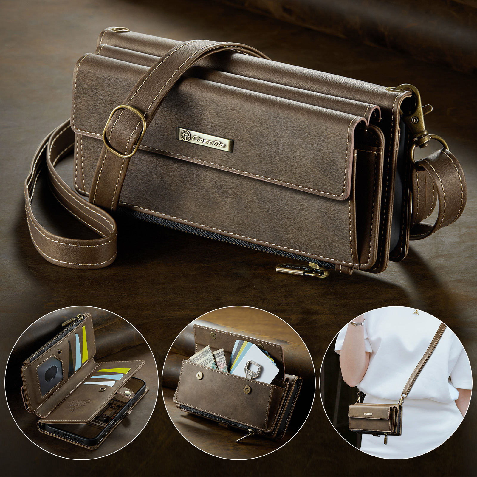 Business Magnetic Card Solt Wa - Leatherwork Bag 评论和价格